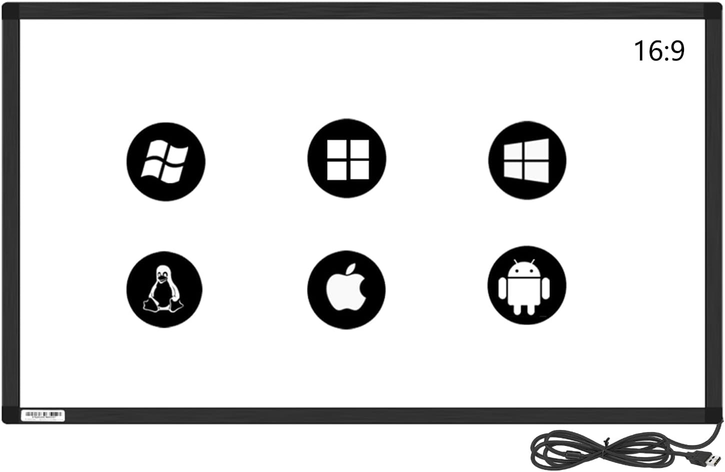 GreenTouch 55 inch 10 Points IR Touch Frame Infrared Touch Screen Without Glass USB Interface Free-Drive for Touch Monitor, Interactive White Board, Digital Kiosks and Interactive Displays