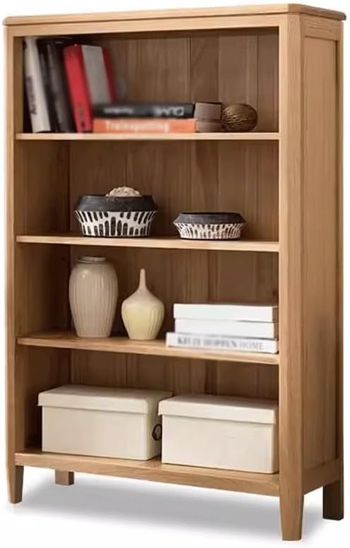 GUERNSEY Standing Bookshelf for Living Room Bookcase Oak Small Bookcase Bookshelf Storage Rack Display Rack Simple Log Decorative Furniture Suitable for Home Office Bookcases