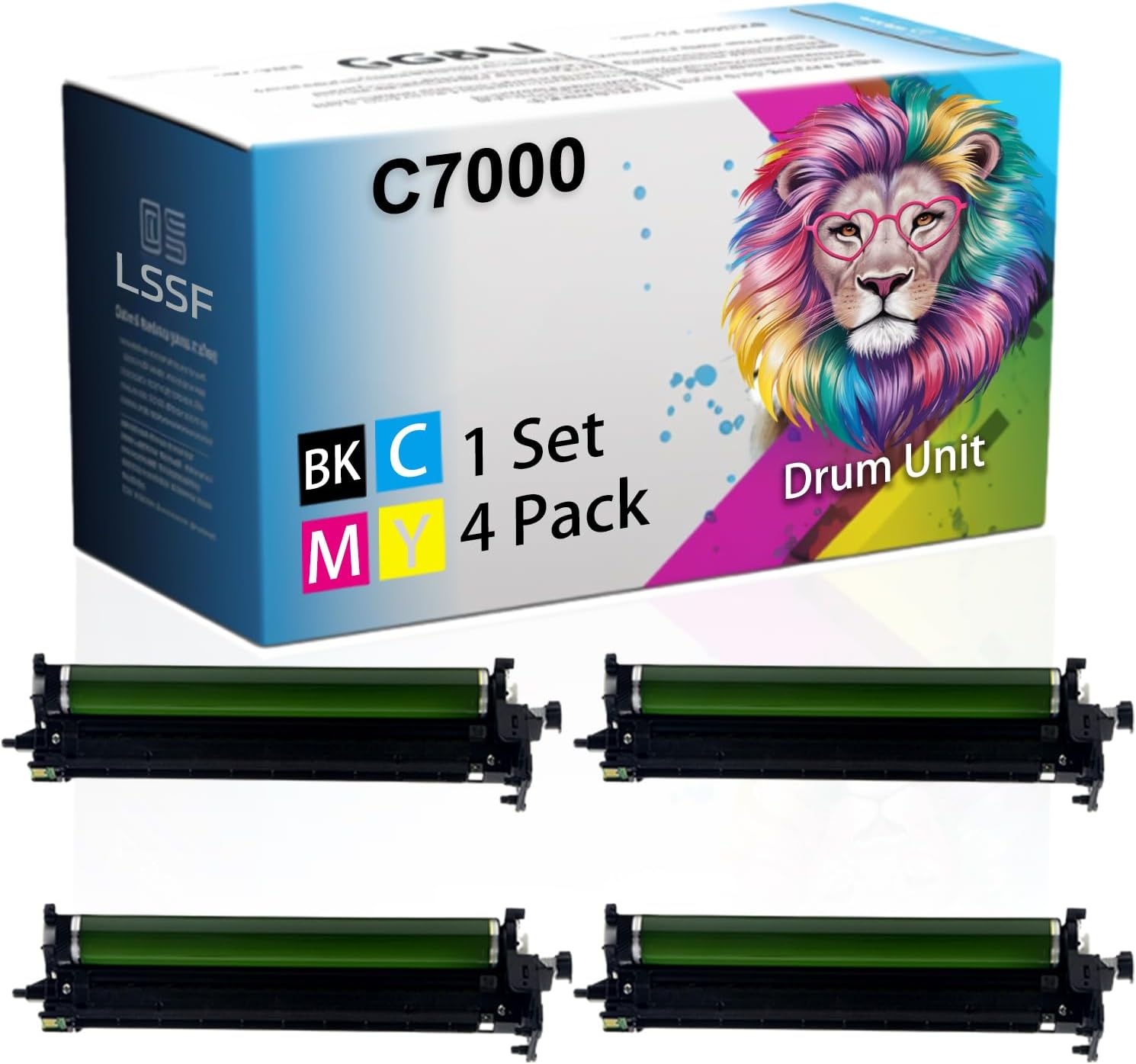 Compatible for Xerox VersaLink C7000 C7000DN C7000N Printers, C7000 113R00782 Drum Unit, Ultra-High Print Page Count with Chip 80000 Pages (Multicolor)