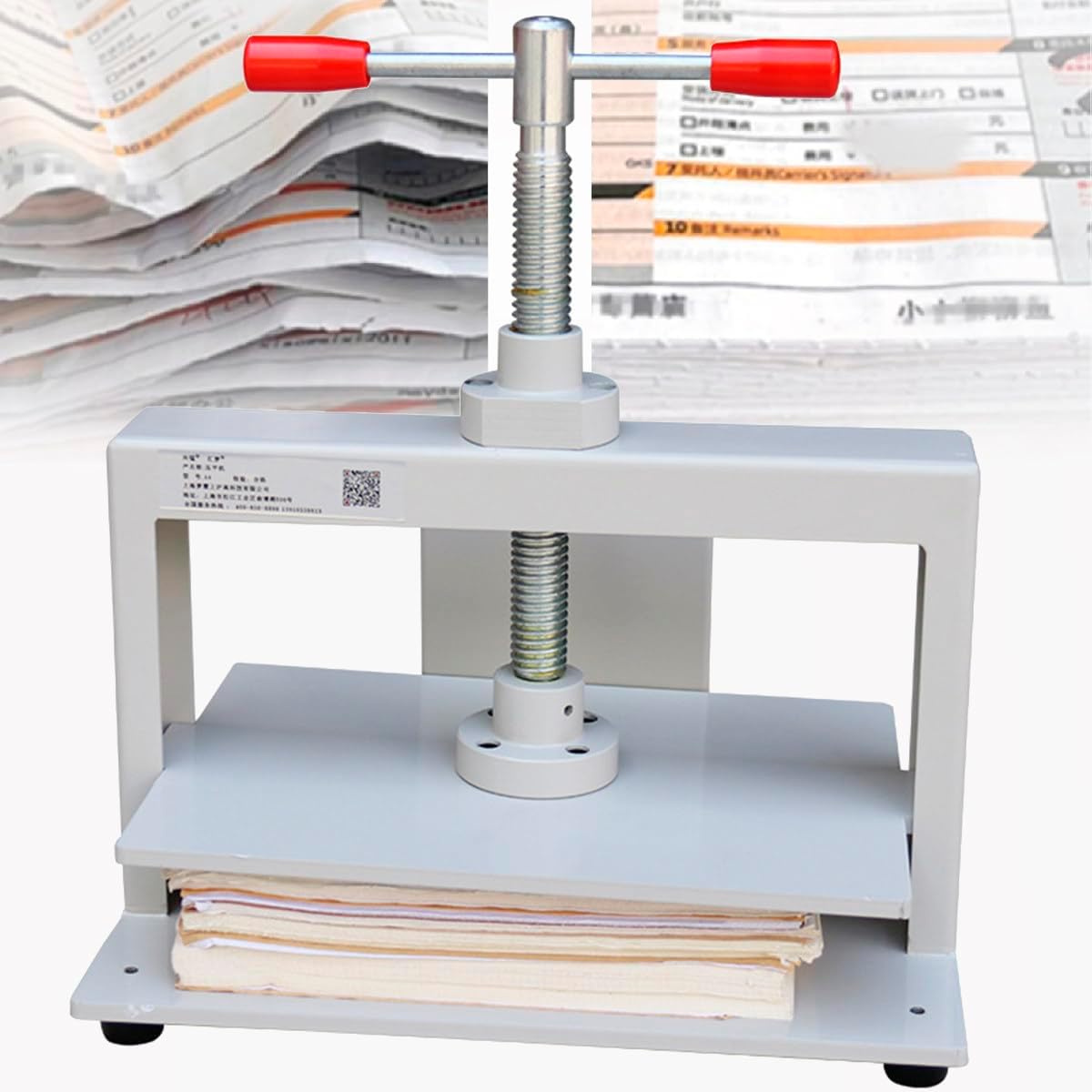 XUXIAO Bookbinding Press Machine Manual Bookbinding Press, 1500 KG Large Pressure Flattening Nipping Machine, Double Balance Rod Paper Flattening Machine