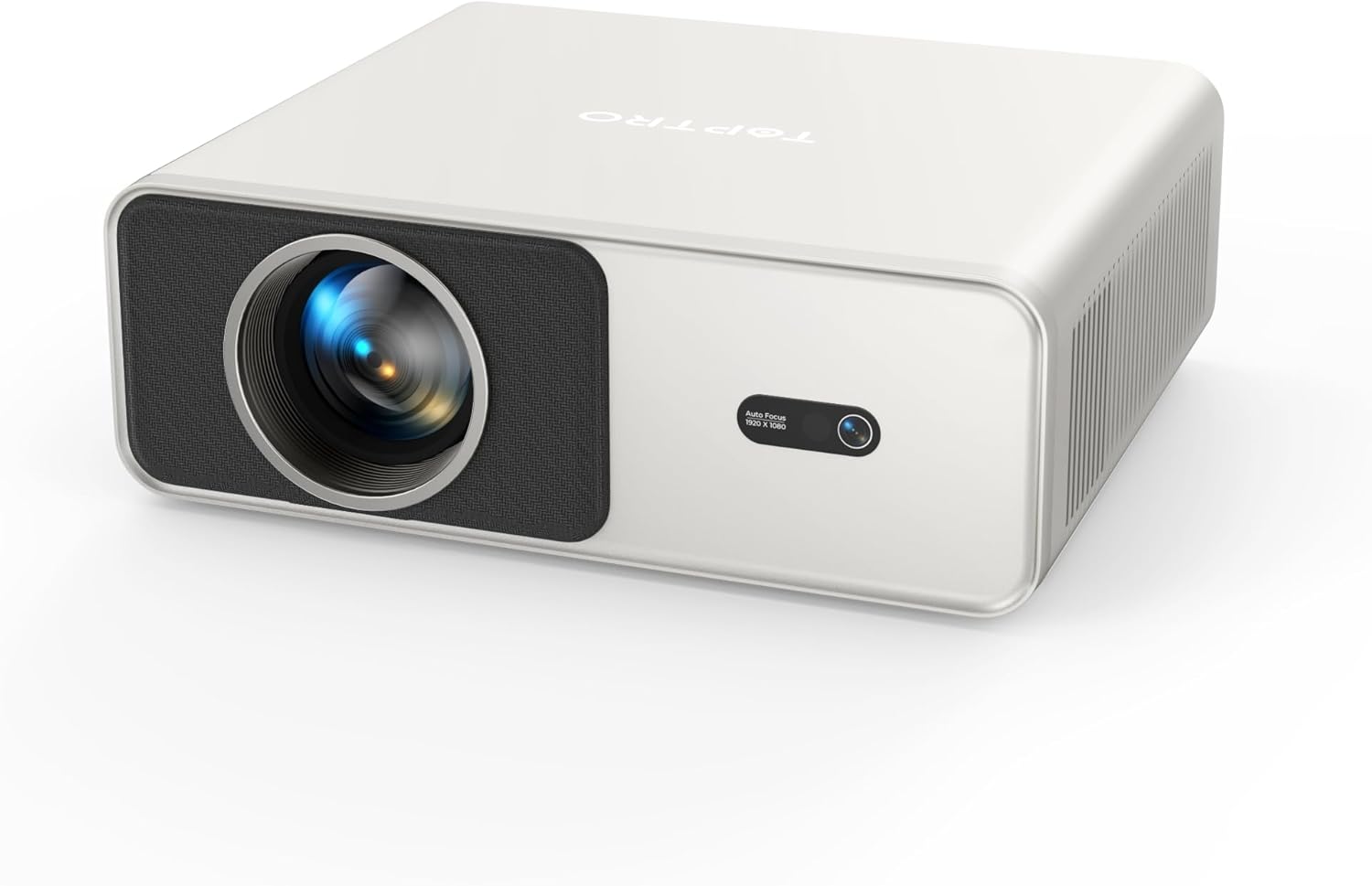 1000 ANSI Smart-Projector with WiFi 6 and 2-Way Bluetooth, Auto Focus & Keystone, TOPTRO A1 Projector Outdoor Movie Projector (Matte Silver)
