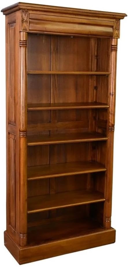 Crafters and Weavers Legacy Open Bookcase - Light Brown Walnut