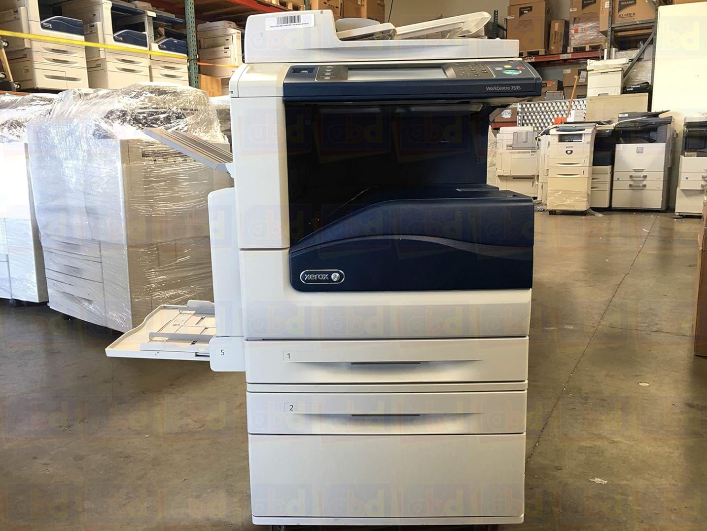 Xerox WorkCentre 7535 A3 Color Laser Multifunction Copier - 35ppm, Copy, Print, Scan, Network, Auto Duplex, 2 Trays, Stand (Renewed)