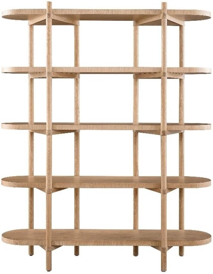 Universal Furniture Modern Nomad Etagere in Tan Tech Oak Wood