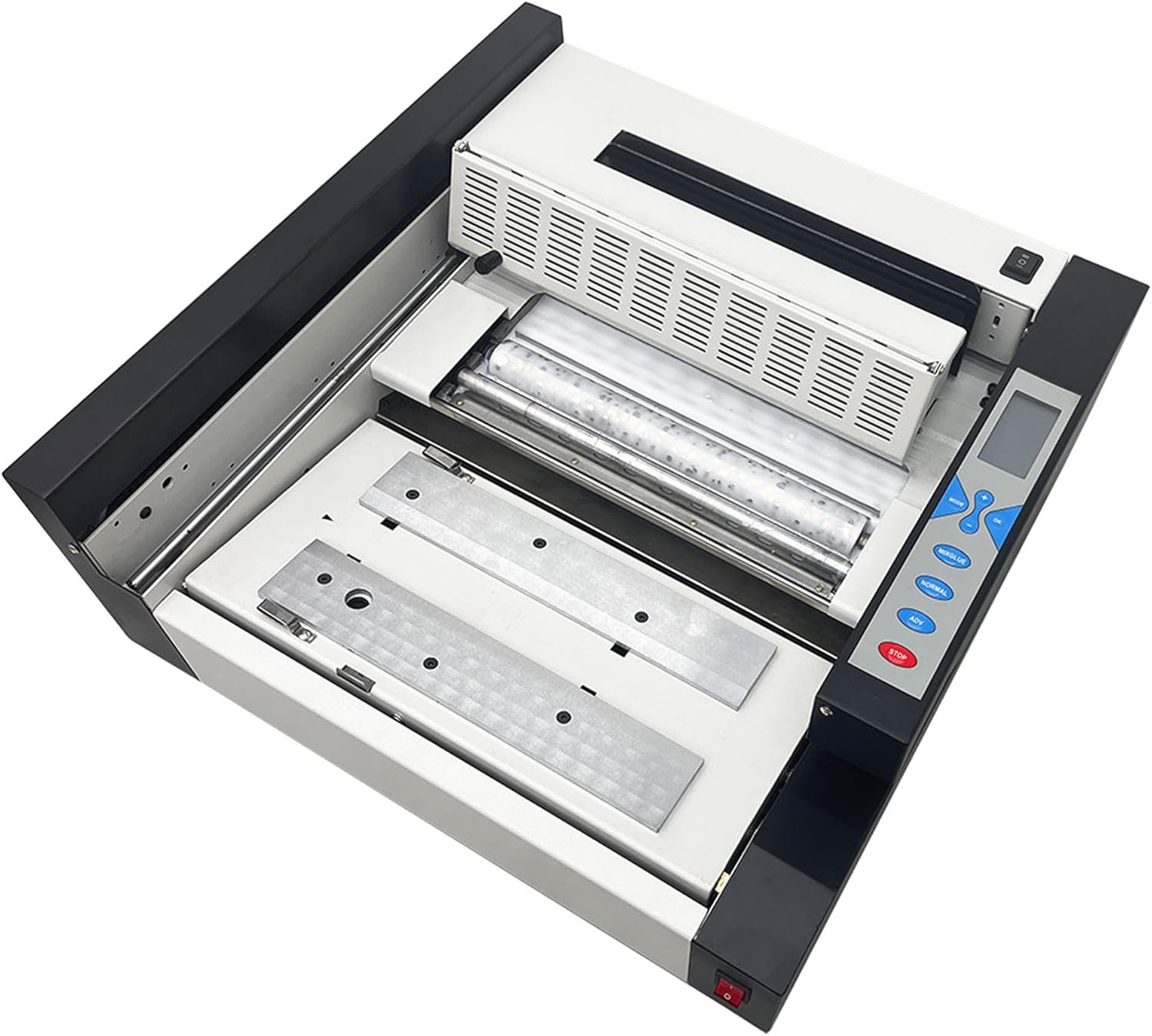 TECHTONGDA Glue Book Binding Machine 110V Automatic Hot Glue Book Binder, Wireless Book Binding Machine with Fault Detection, Adjustable Temperature