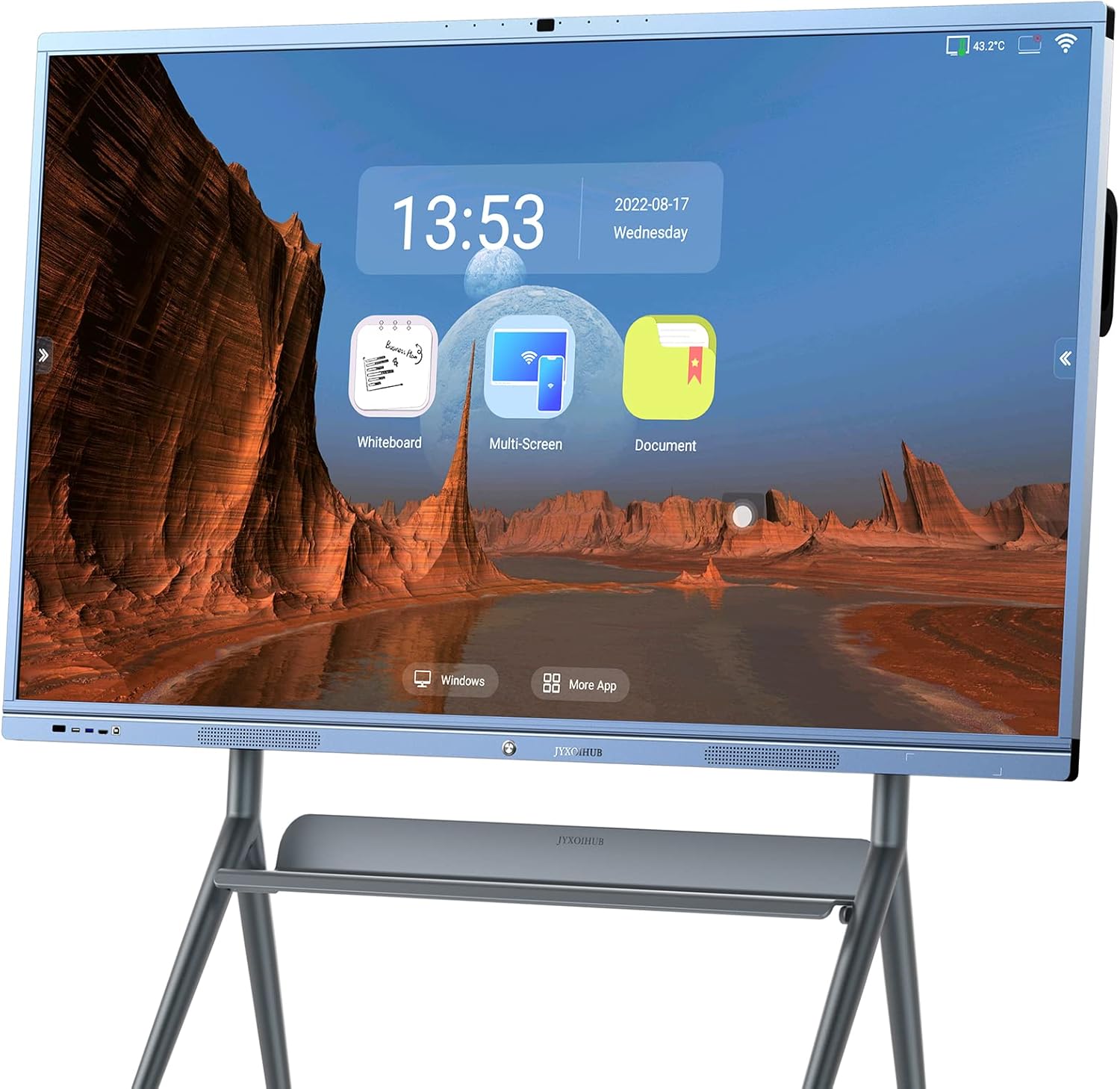 JYXOIHUB Smart Board, 65 Inch All in One Interactive Whiteboard with 4K UHD Touch Screen Flat Panel, Digital Electronic Whiteboard Built in Dual System and 16MP Camera for Classroom (65)