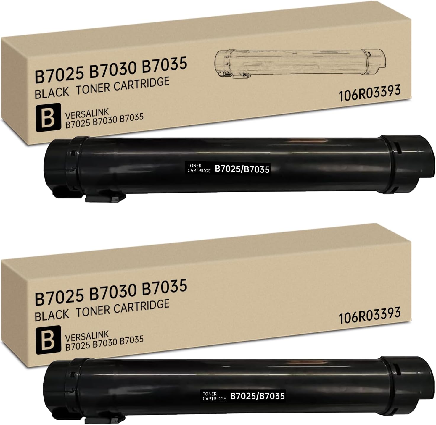 B7025 B7030 B7035 Toner Cartridge Replacement for Xerox 106R03393 Toner Cartridge for VersaLink B7025 B7030 B7035 Printers (2X Black)
