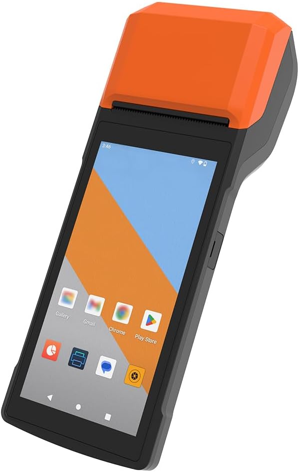 flexman PDA Terminal Receipt Printer, 5.5 Touch Screen Wireless Intelligent Mobile Handheld POS Receipt Printer, Rechargeable Android13 High Speed Thermal