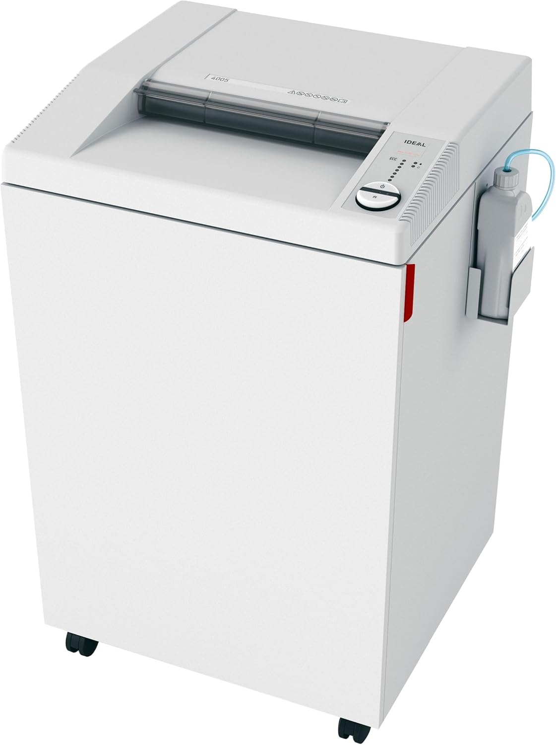 ideal. 4005 Cross Cut Commercial Office Paper Shredder with Automatic Oiler, Continuous Operation, 24–26 Sheet Capacity, 44 Gal Bin, Shred Staples/Paper Clips/Credit Cards/CDs/DVDs, P-5 Security,20AMP