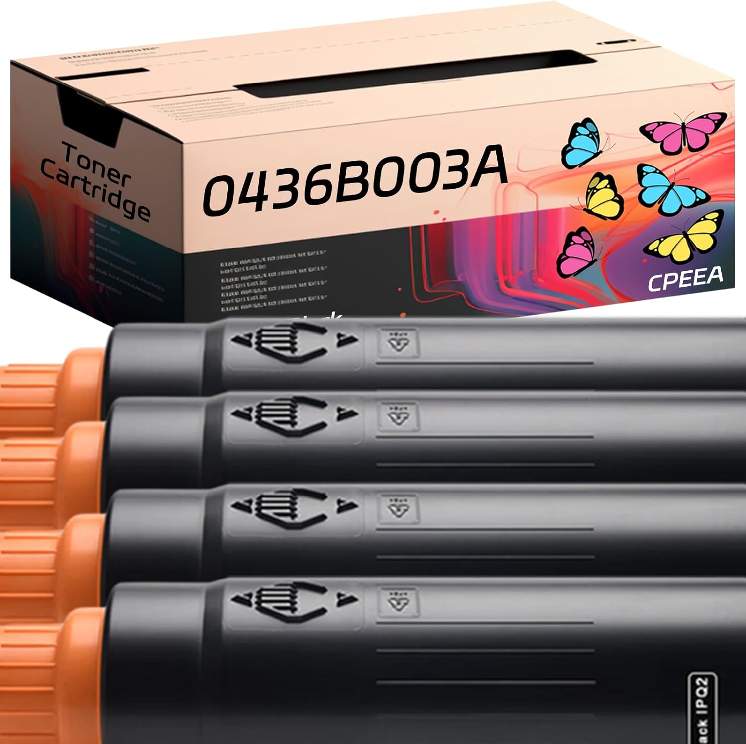 Compatible for Canon 0436B003AA Toner Cartridge Work for Canon imagePRESS C6010 C6010S C6010VP C6010VPS C6011 Printers, with Chip, High Yield 45000 Pages, Clear Printing (4 Pack Black)