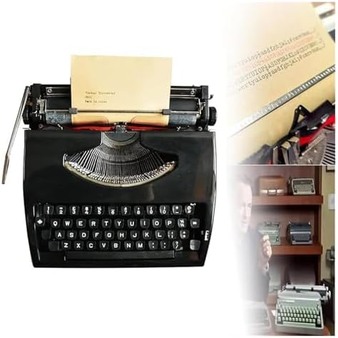Vintage Portable Manual Typewriter, Classic Retro Mechanical English Word Processor, Old-Fashioned Writing Machine for Creative Writers and Collectors