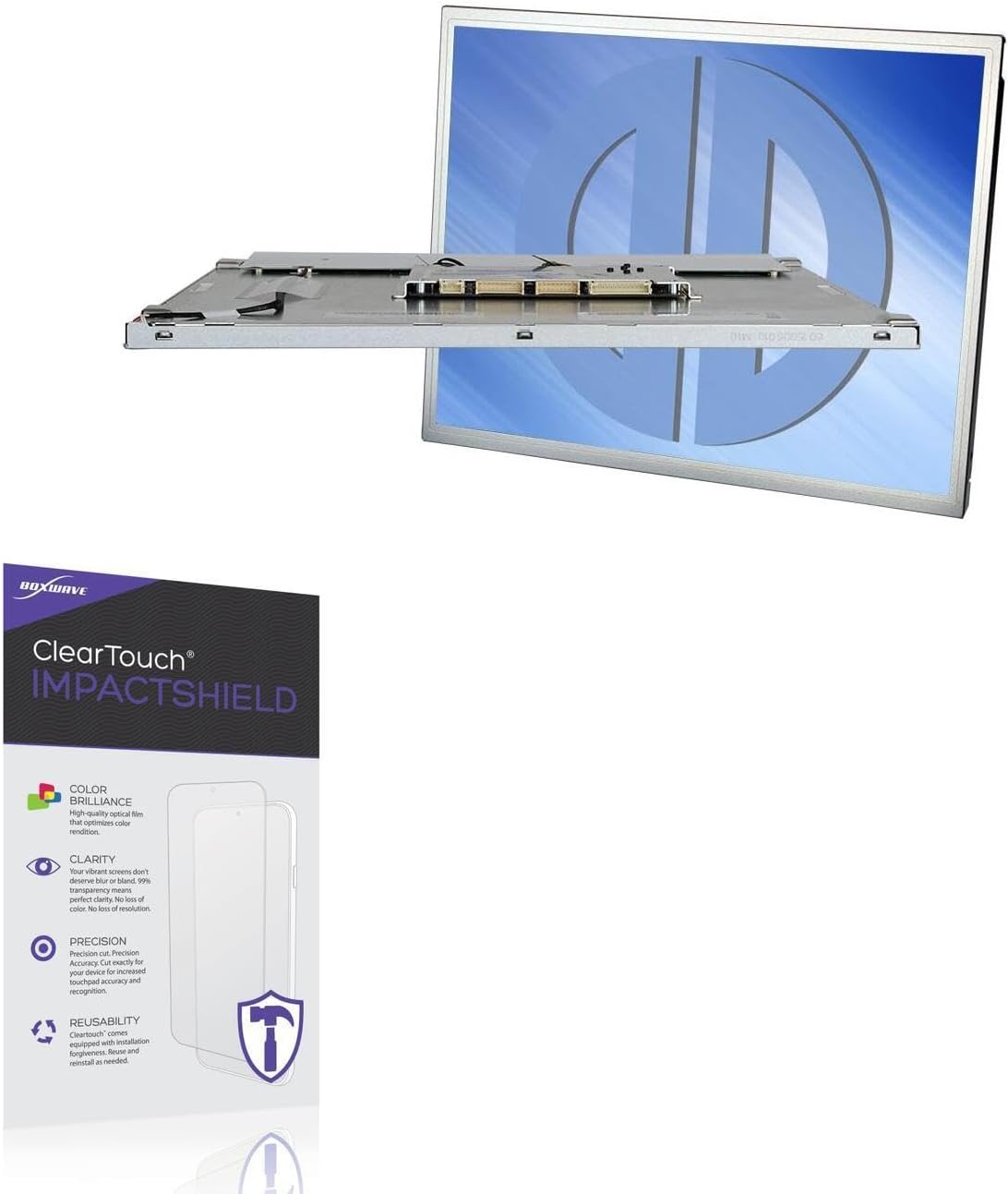 BoxWave Screen Protector Compatible with Distec CP-G185XW01 V2-A00 (18.5 in) - ClearTouch ImpactShield (2-Pack), Impenetrable Screen Protector Flexible Film