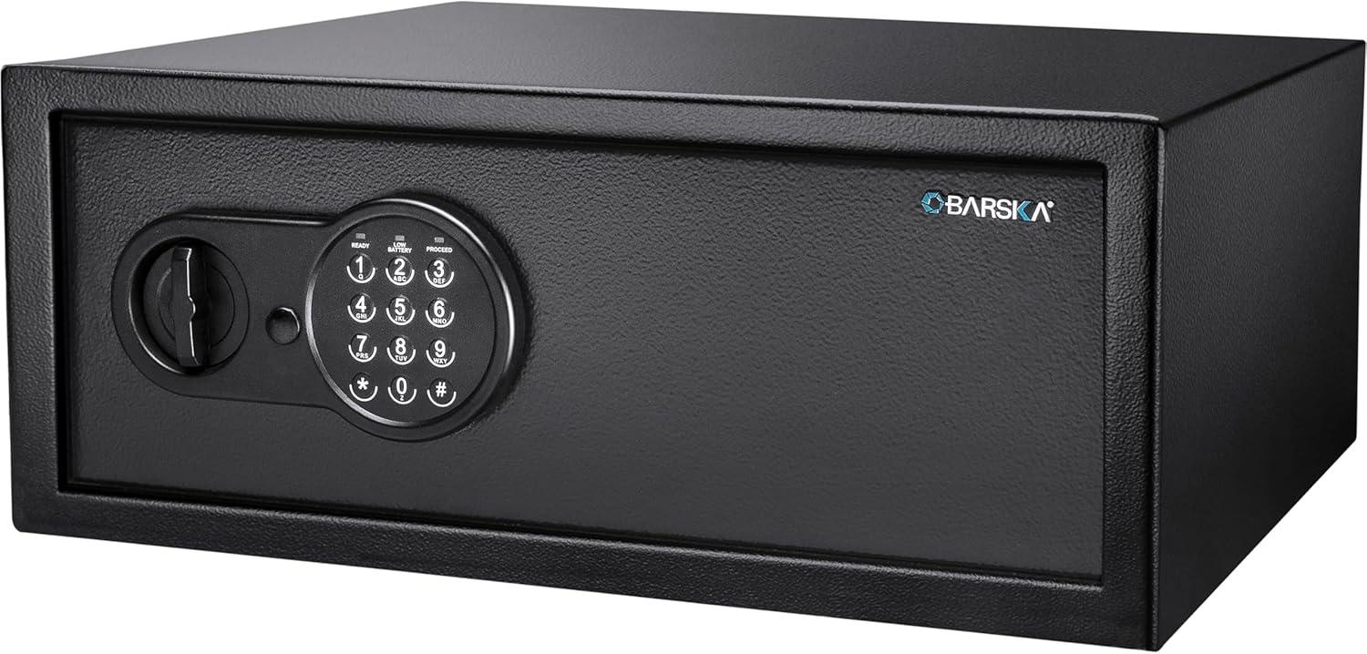 Barska Digital Keypad Home & Office Steel Security Safe Lock Box with Deadbolts - 1.2 Cu Ft Standard