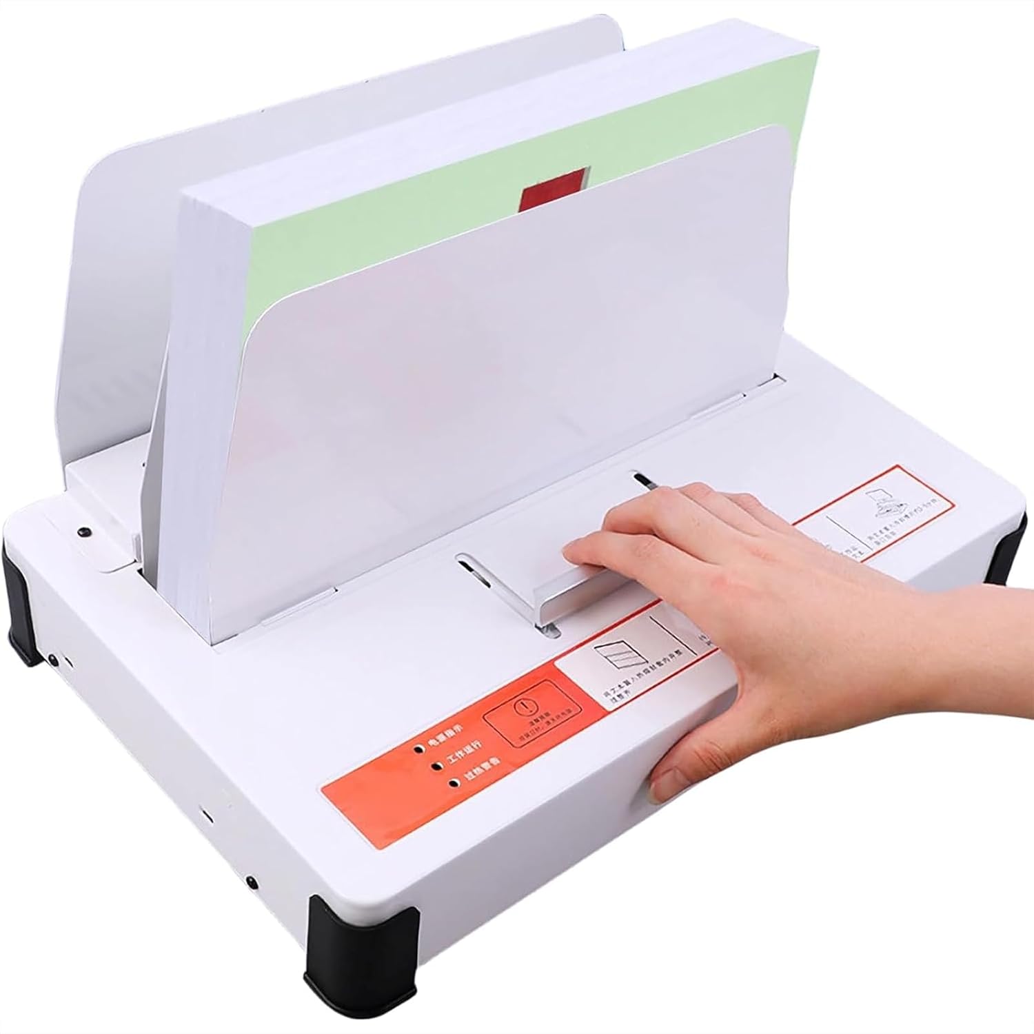 JKSVTF Thermal Automatic Binding Machine, 1-50MM Binding Thickness, A3(Short Edge)/A4/A5 Document Heat Binder with Built-in Cooling Rack for Tenders, Insurance Policy Contracts, Reports