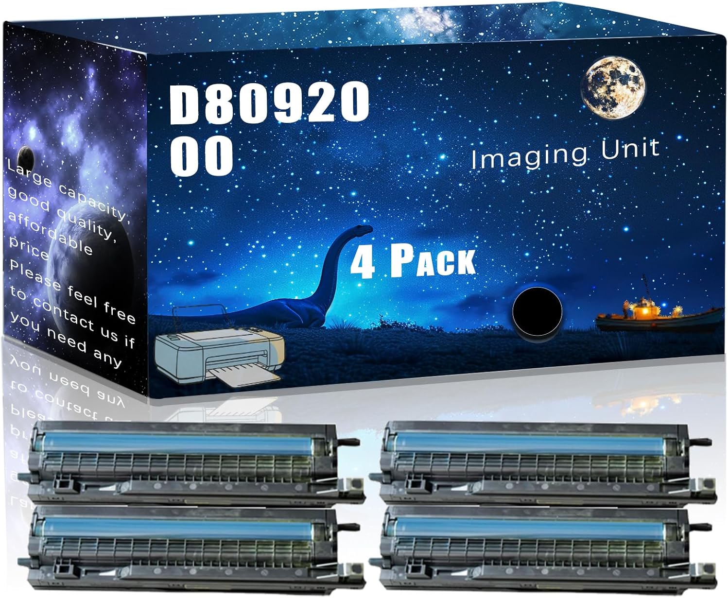 MUCQL D8092000 Compatible Imaging Unit Replacement for Gestetner High Yield Compatible MP C2030 MP C2050 MP C2550 Printers, Meet Printing Needs (4 Pack Black)