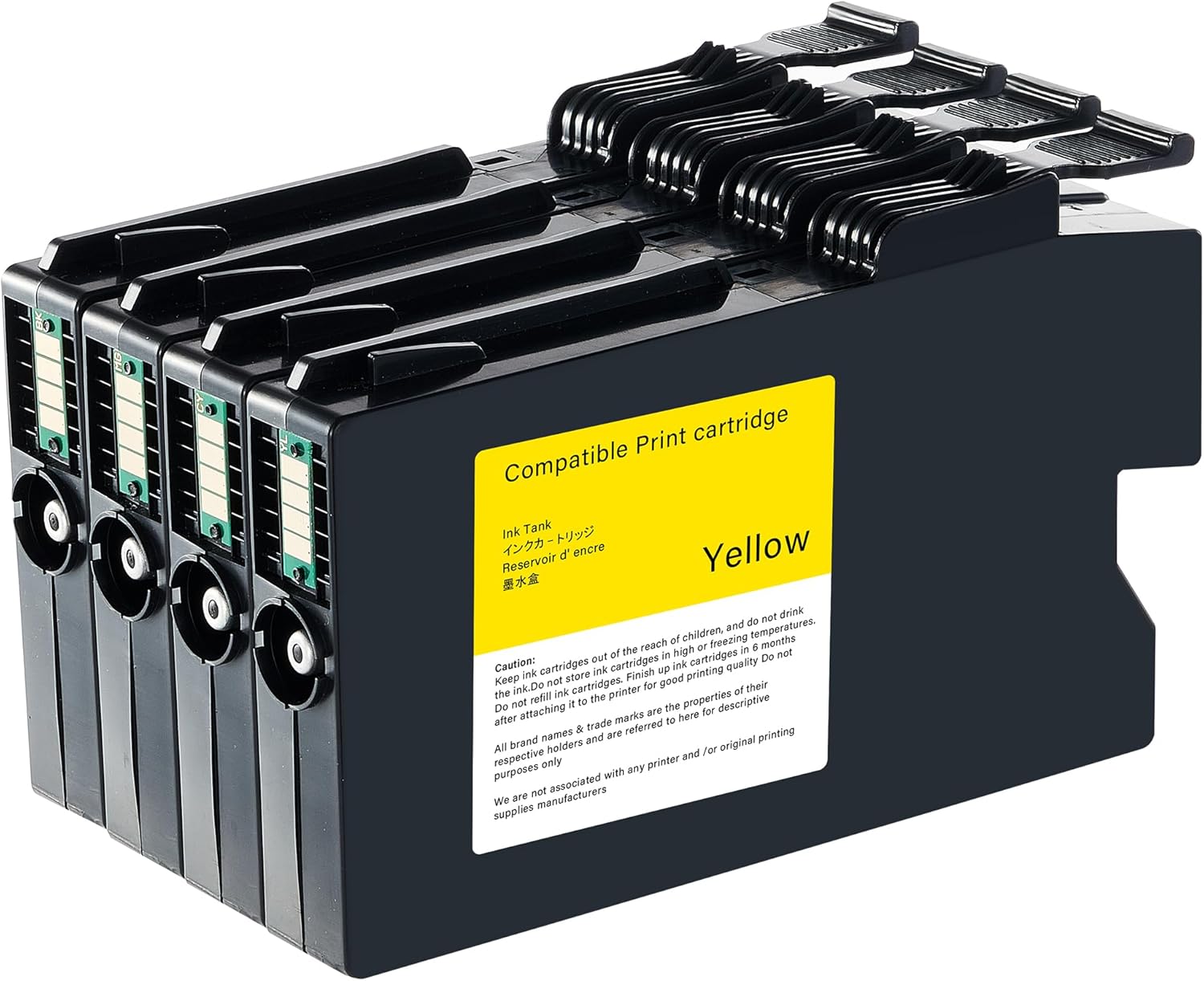 HEG Remanufactured MP CW2200 Ink Cartridges Replace for Ricoh Savin Lanier Print Cartridge Black MP CW2200 CW2201sp MP-CW1200 2000 2200 Gestetner Printer 841720 841721 841722 841723(4 Pack)