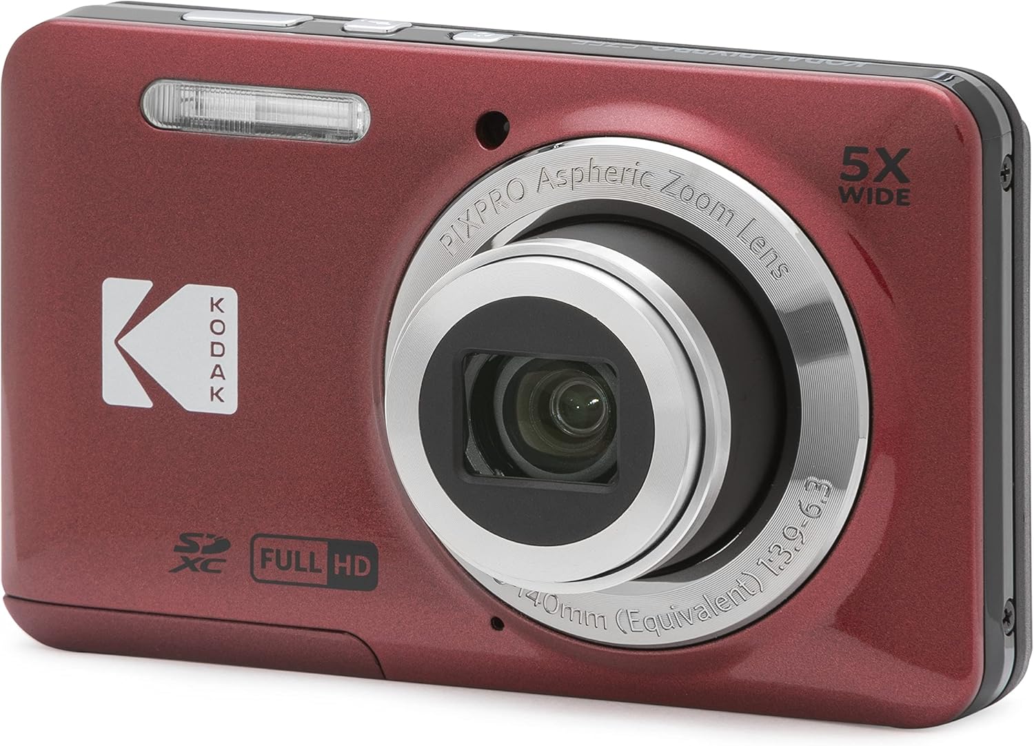 Kodak PIXPRO FZ55-RD 16MP Digital Camera 5X Optical Zoom 28mm Wide Angle 1080P Full HD Video 2.7