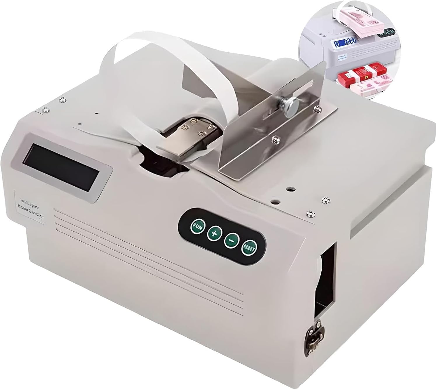 220V/110V Intelligent Induction Automatic Paper Tape Binding Machine Banknote Binding Machine Document and Receipt Binding Machine