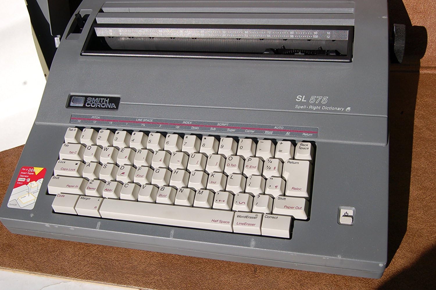 Rebuilt Discontinued Smith Corona SL 575 Typewriters by Around The Office with New Machine Guarantee, Extra Ribbons & Correction Tapes, and Dust Cover