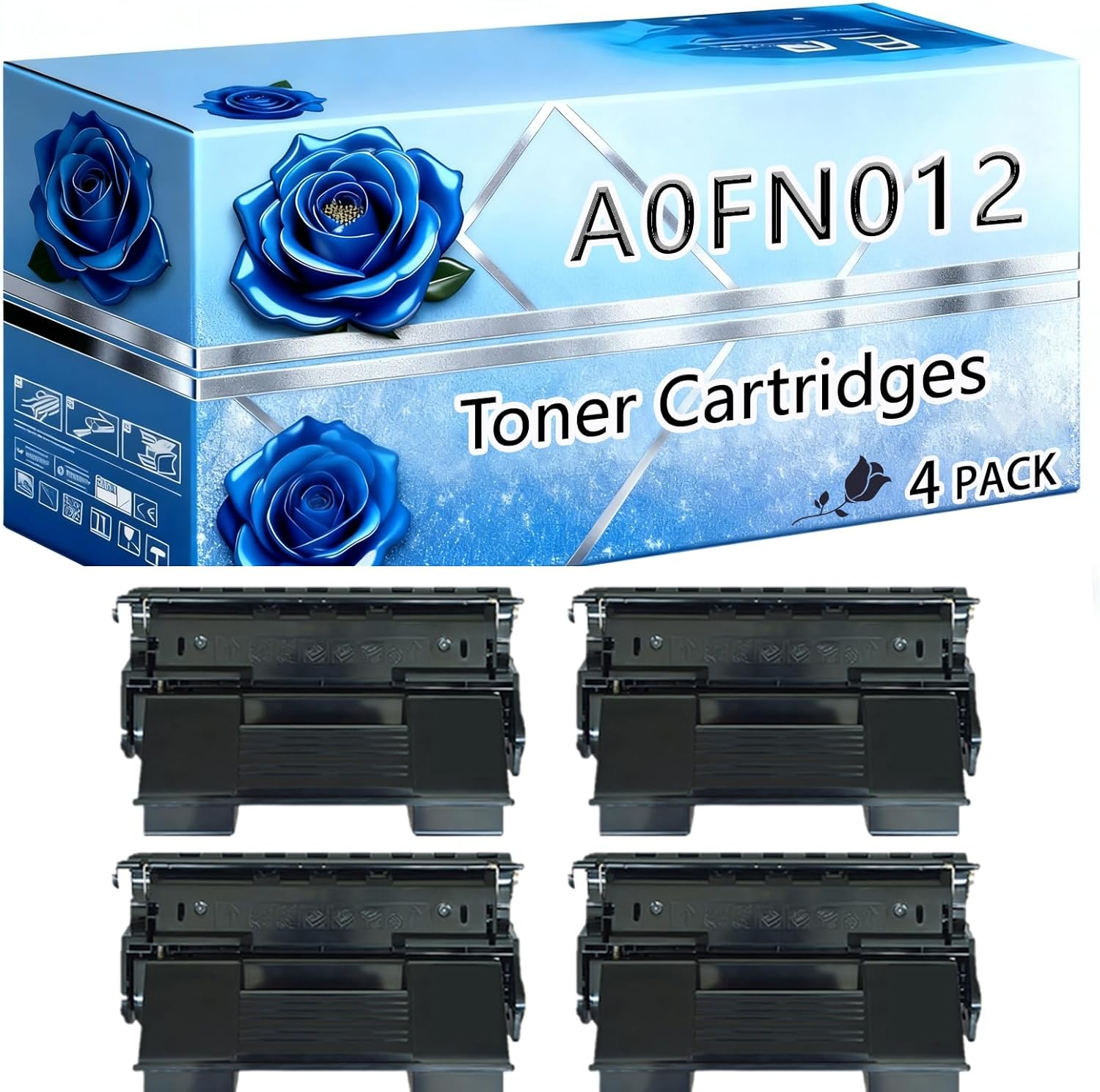 BIVOL Compatible Toner Cartridges Replacement for Konica Minolta A0FN012 High Yield 28000 Pages PagePro 4650 4650EN Printers (4 Pack Black)