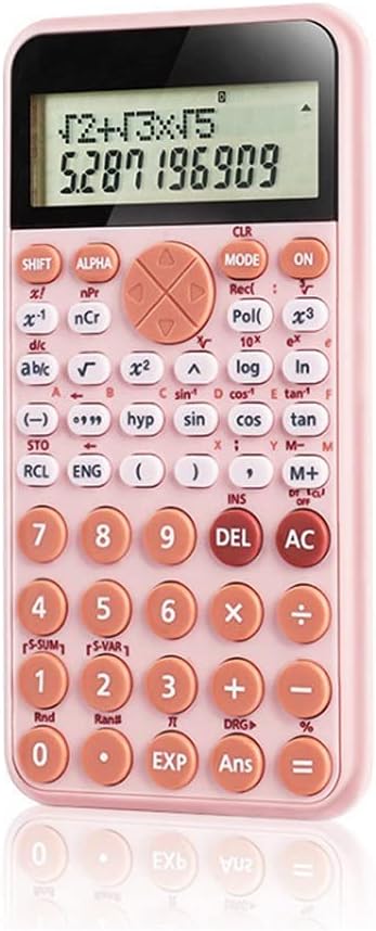 GFHSKRPL New Science Function Big Large Screen Calculator 240 Functions Solar and Battery Two Ways Power Fraction Hyperbolic for Students