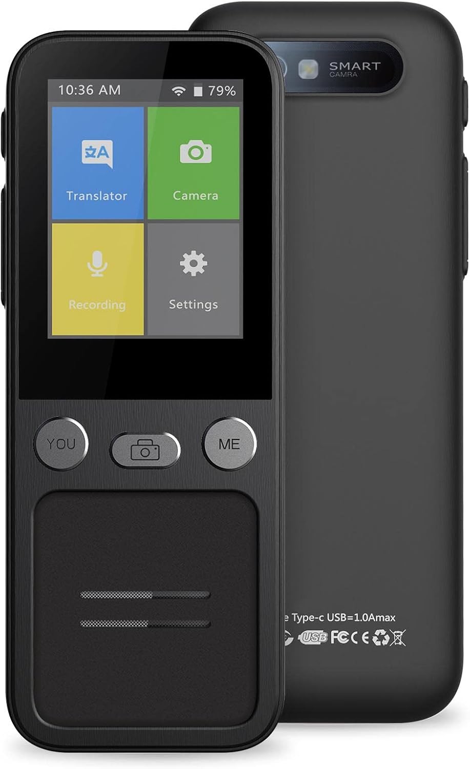 Portable Foreign Language Translators Device - Language Translator Portable Instant Translator Device, Portable Two Way Voice Interpreter, Portable Languages Two Way Instant Voice Translator Effi