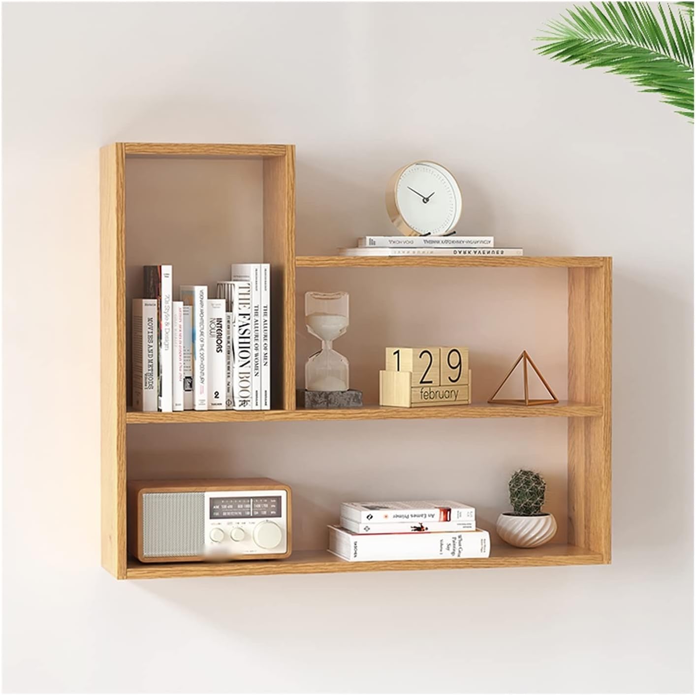 Bookshelf Wooden Bookshelf Floor Standing Bookcase Wall-mounted Bookshelf Wooden Wall Racks Home Decoration Storage Hanging Cabinets Deepening Wall-mounted Bookcases Freestanding Bookshelves Tree Book