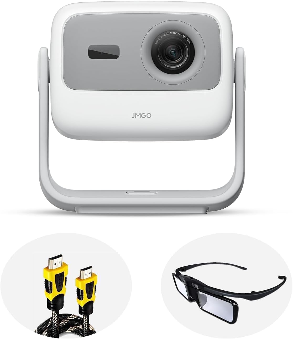 JMGO N1S GTV Portable Projector + HDMI Cable + 3D Glass
