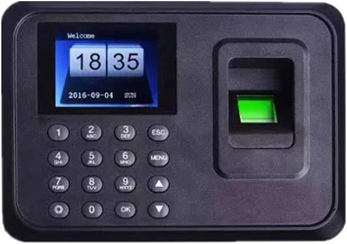 Time Clock Intelligent Time Clock Biometric Fingerprint Attendance Machine Punch in Clock for Employees Clock in and Out Machine Office Electronics Products,