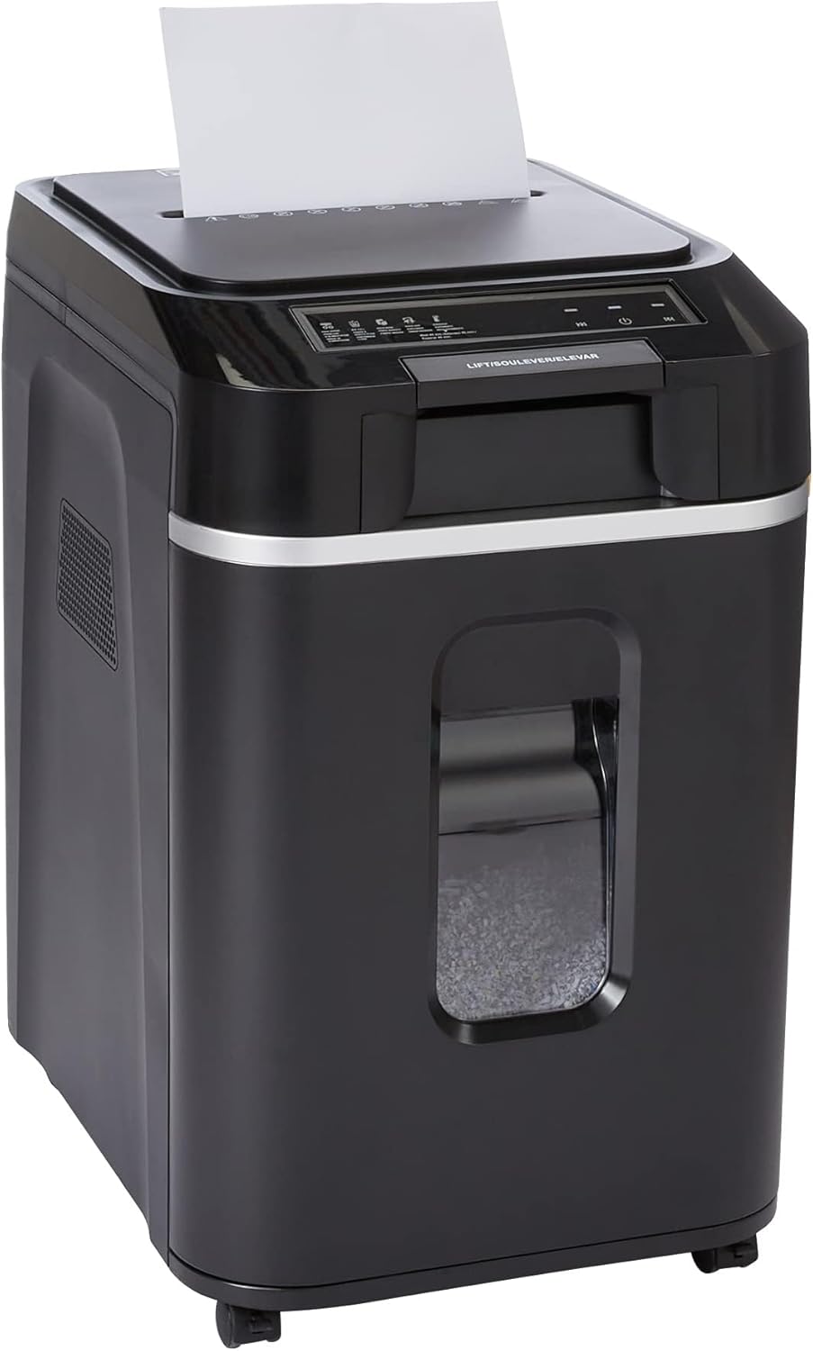 Amazon Basics 200-Sheet Auto Feed Micro Cut Paper Shredder with Pullout Basket, Black - NEW (Previously AmazonCommercial brand)