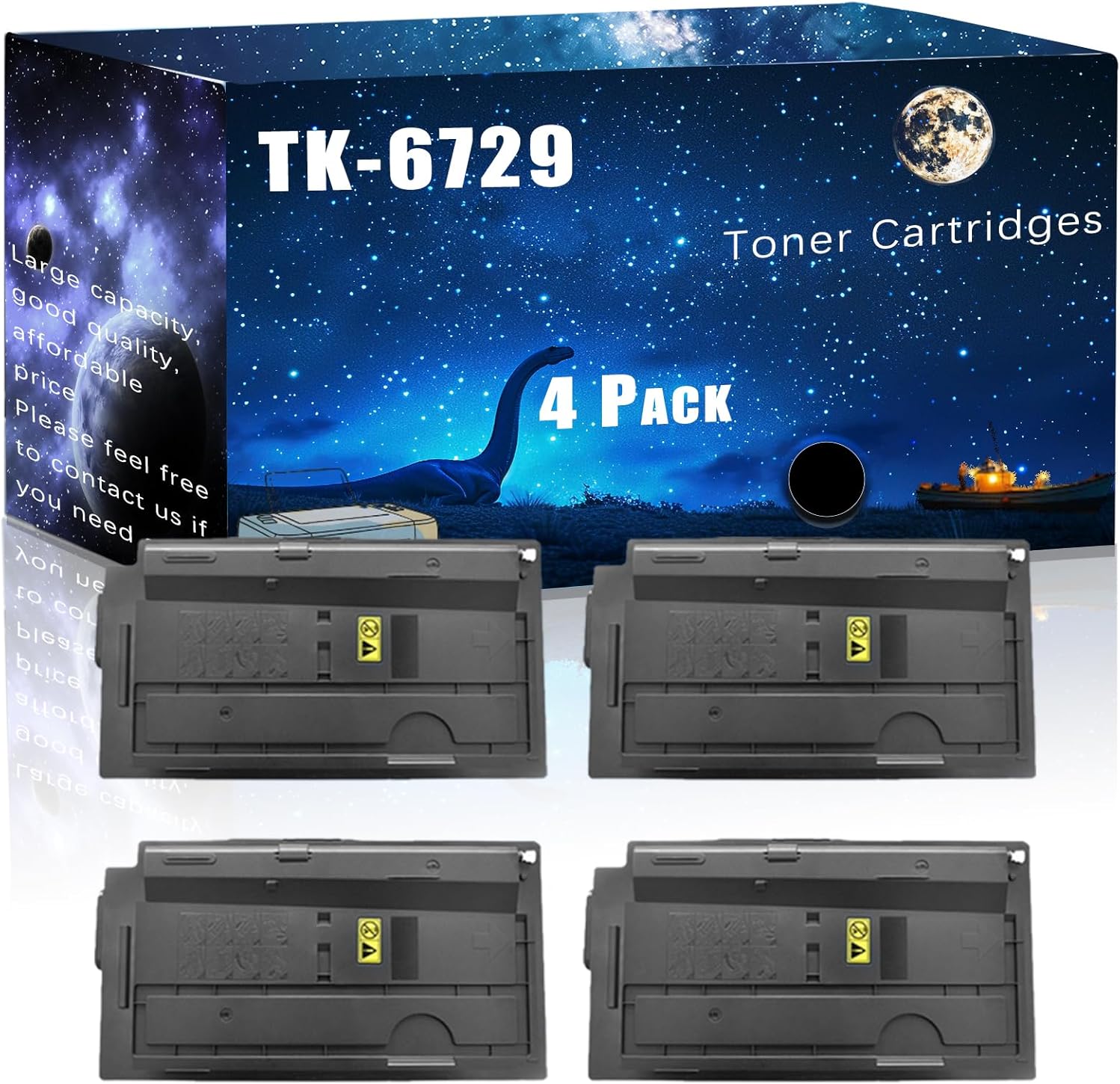 MUCQL TK-6729 Compatible Toner Cartridges Replacement for Copystar High Yield Compatible CS7002 CS7003 CS8002i CS8003i CS9002i CS9003i Printers, Meet Printing Needs (4 Pack Black)