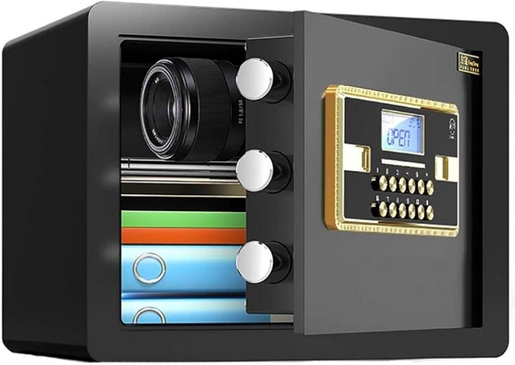 KG7HQRP Cabinet Safes Safe Box for Home Small Electronic Digital Cash Box Security Safe Steel Security Deposit Boxes with 2 Keys for Home Office Hotel 35x25x25cm (Color : A) (C)