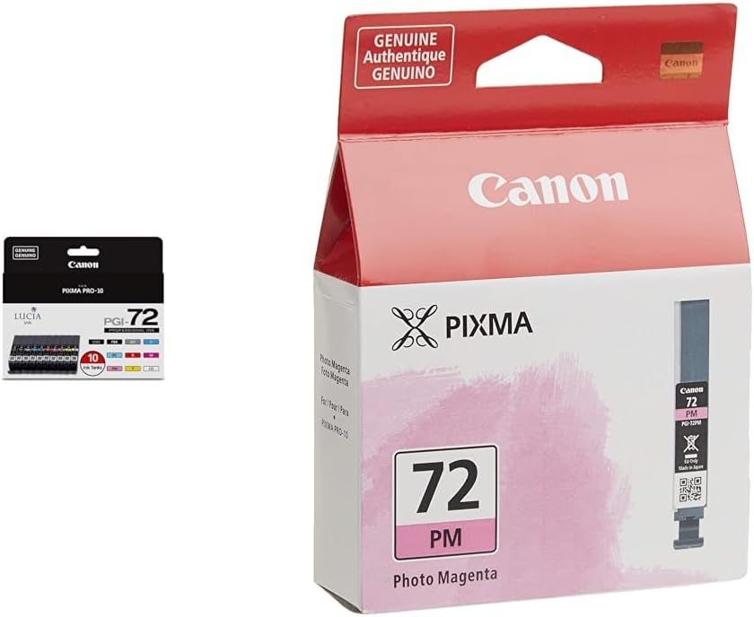 Canon PGI-72 Ten-Pack of Ink Tanks & PGI-72 PM Photo Magenta Ink Tank