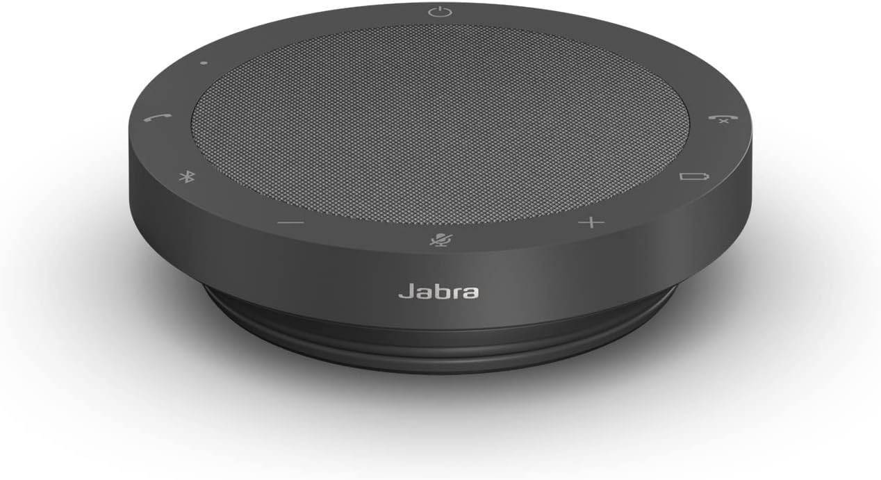 Jabra Speak2 55 Bluetooth Speakerphone with 4 Noise-Cancelling Mics, Microsoft Teams Certified, Dark Grey (Renewed)
