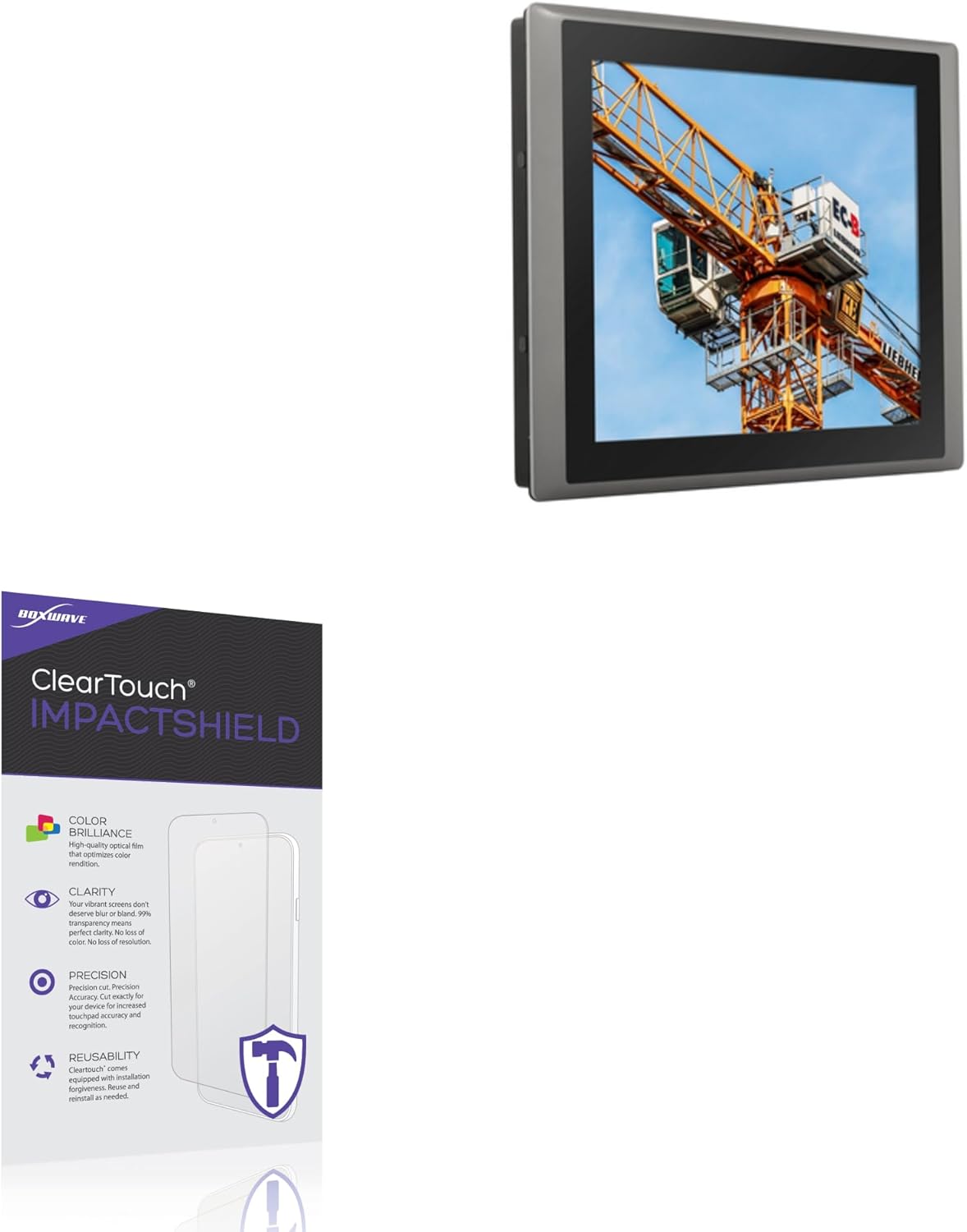 BoxWave Screen Protector Compatible With Cincoze CS-117/M1001 - ClearTouch ImpactShield (2-Pack), Impenetrable Screen Protector Flexible Film