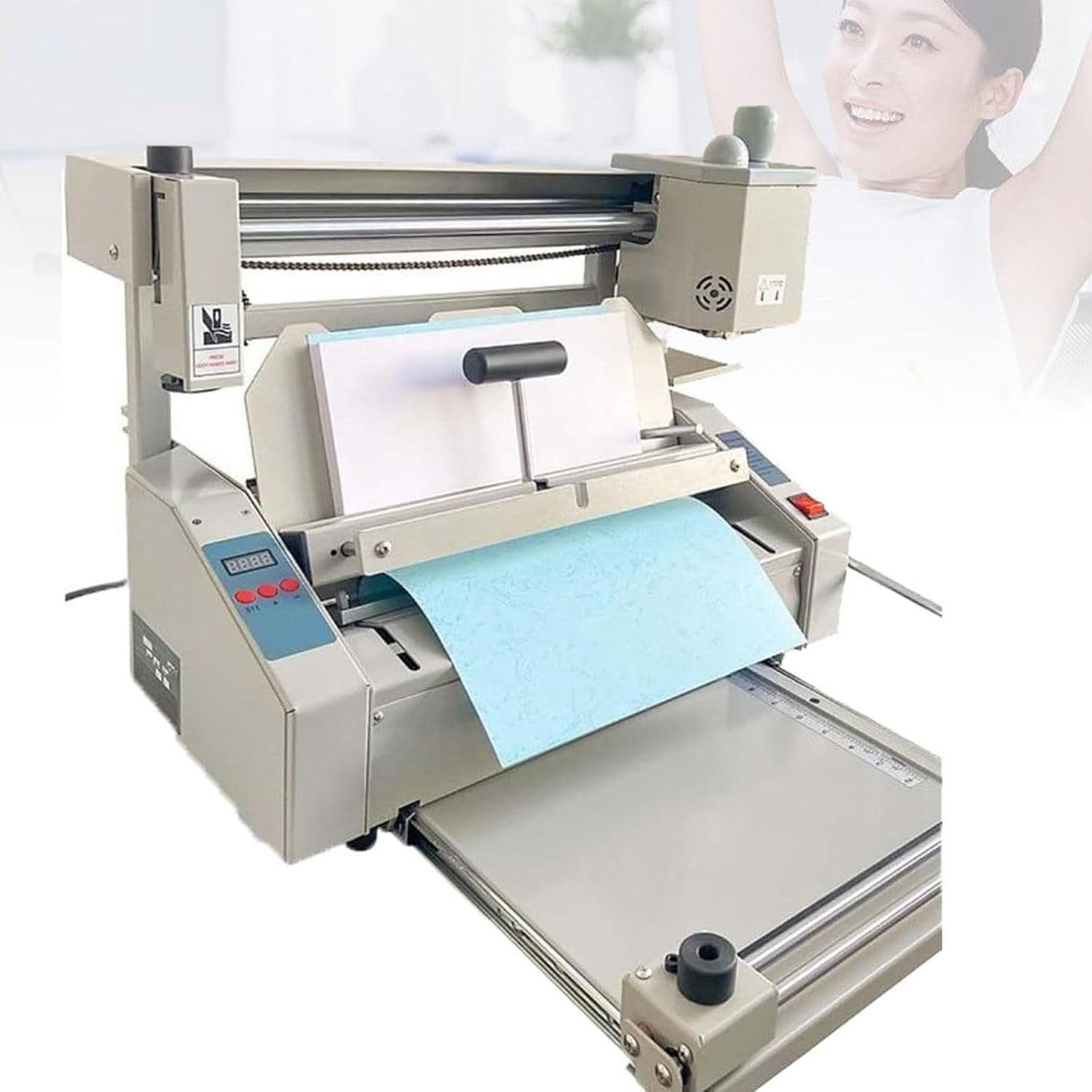 HYUIO Wireless Desktop Glue Book Binding Machine, A4 Manual Hot Glue Book Binder, 0.1 50mm Binding Thickness, for Paper Books Albums Notebook