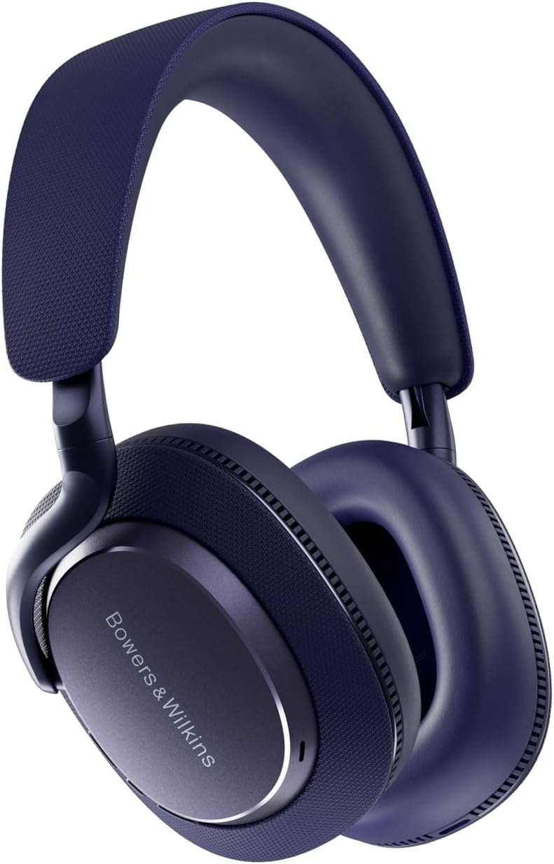 Bowers & Wilkins Px7 S3 Wireless Headphones Over Ear Noise Cancelling, Active Noise Cancelling & Transparency Mode, Hi-Res Sound, Bluetooth, 30-Hr Playtime, Quick Charge, Indigo Blue