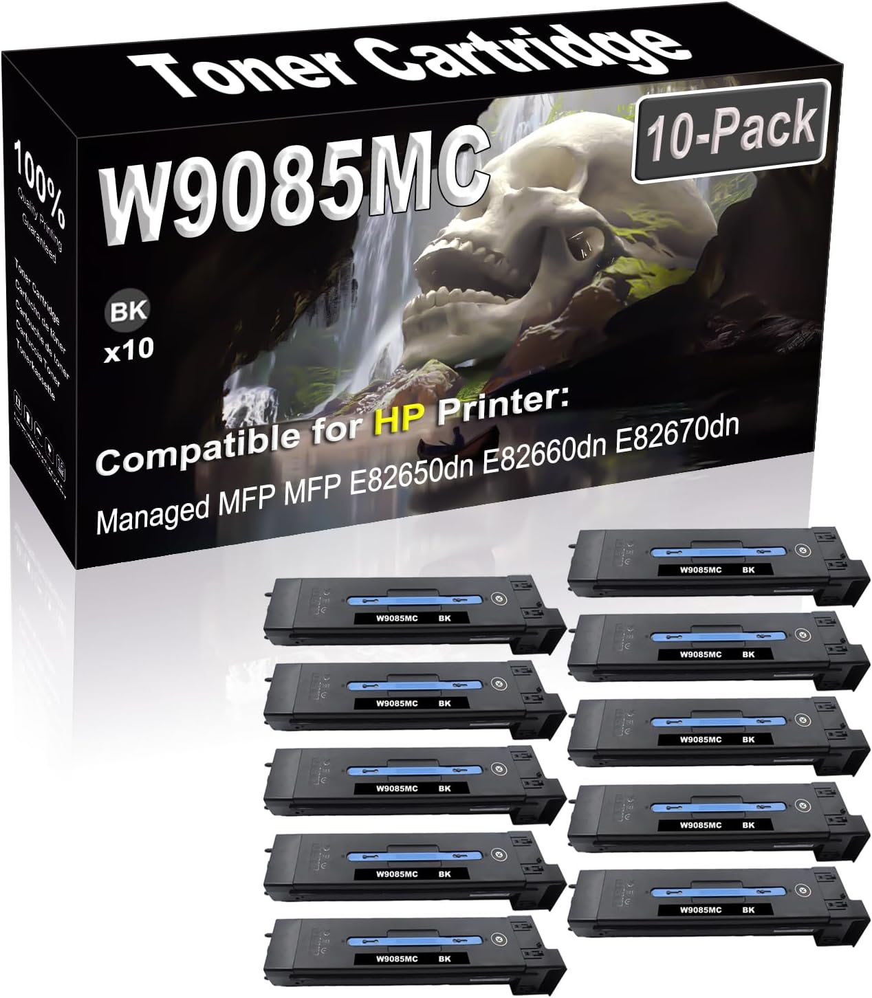 SINIYA 10-Pack (Black) Compatible High Yield W9085MC Laser Printer Toner Cartridge use for Managed MFP MFP E82650dn E82660dn E82670dn Printer