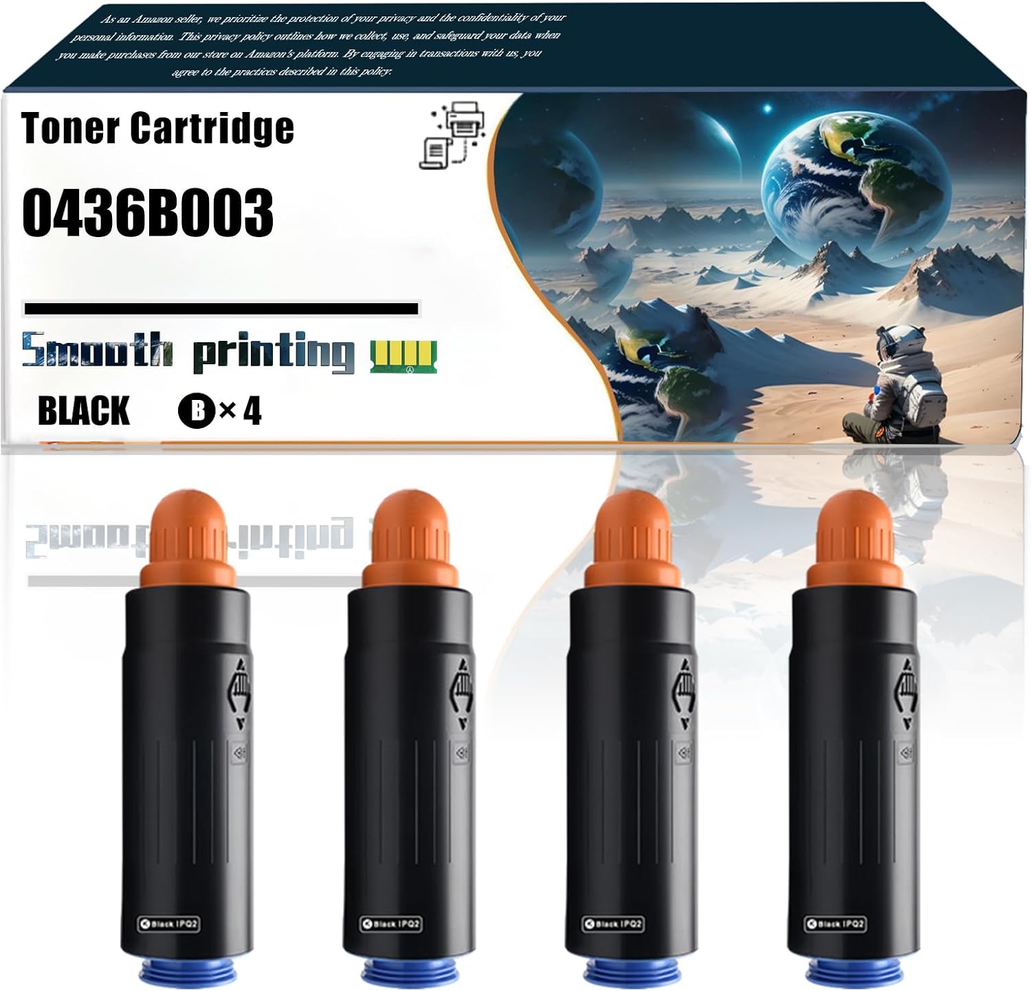 Replacement Parts Toner Cartridge 0436B003 Compatible with Canon imagePRESS C6011 C6011S C6011VP C6011VPS C7000VP Printers, Contains Chip and Clear Printing (4 Pack Black)