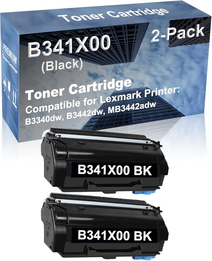 2-Pack Compatible High Capacity B3340dw, B3442dw, MB3442adw Printer Toner Cartridge Replacement for B341X00 Printer Cartridge (Black)