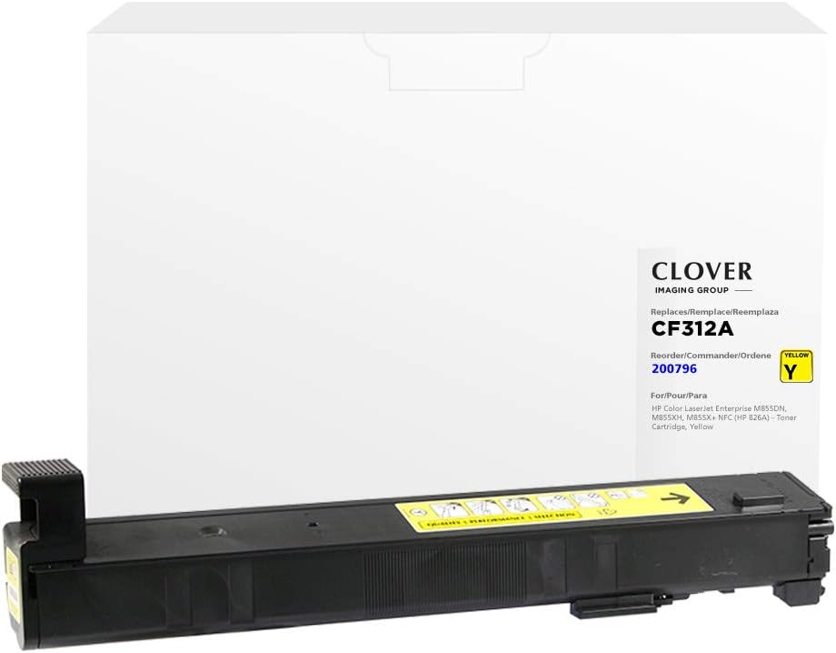 Clover Remanufactured Toner Cartridge Replacement for HP CF312A (HP 826A) | Yellow