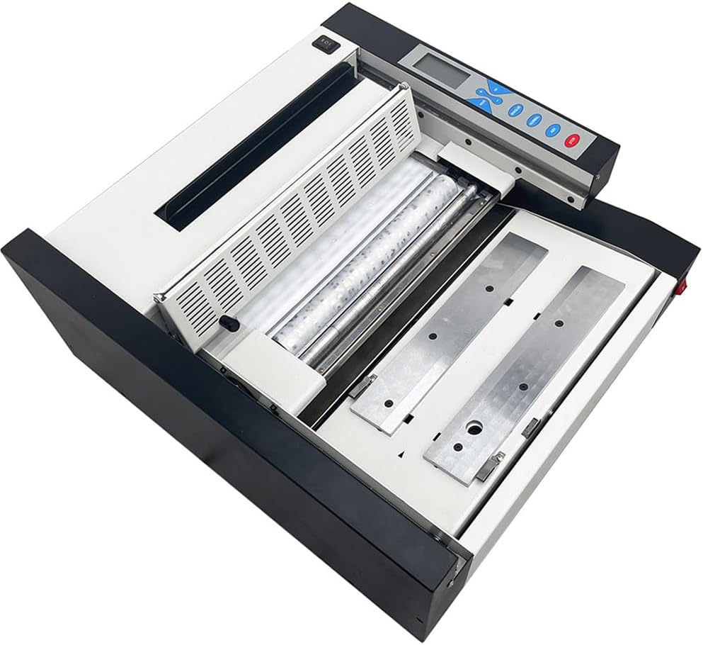 EQCOTWEA Automatic Hot Melt Book Binding Machine, Thickened Steel Book Binder,1000W Hot Glue Binder Max 1.4in Binding Thickness with LCD Screen/Adjustable Temperature for Books Albums