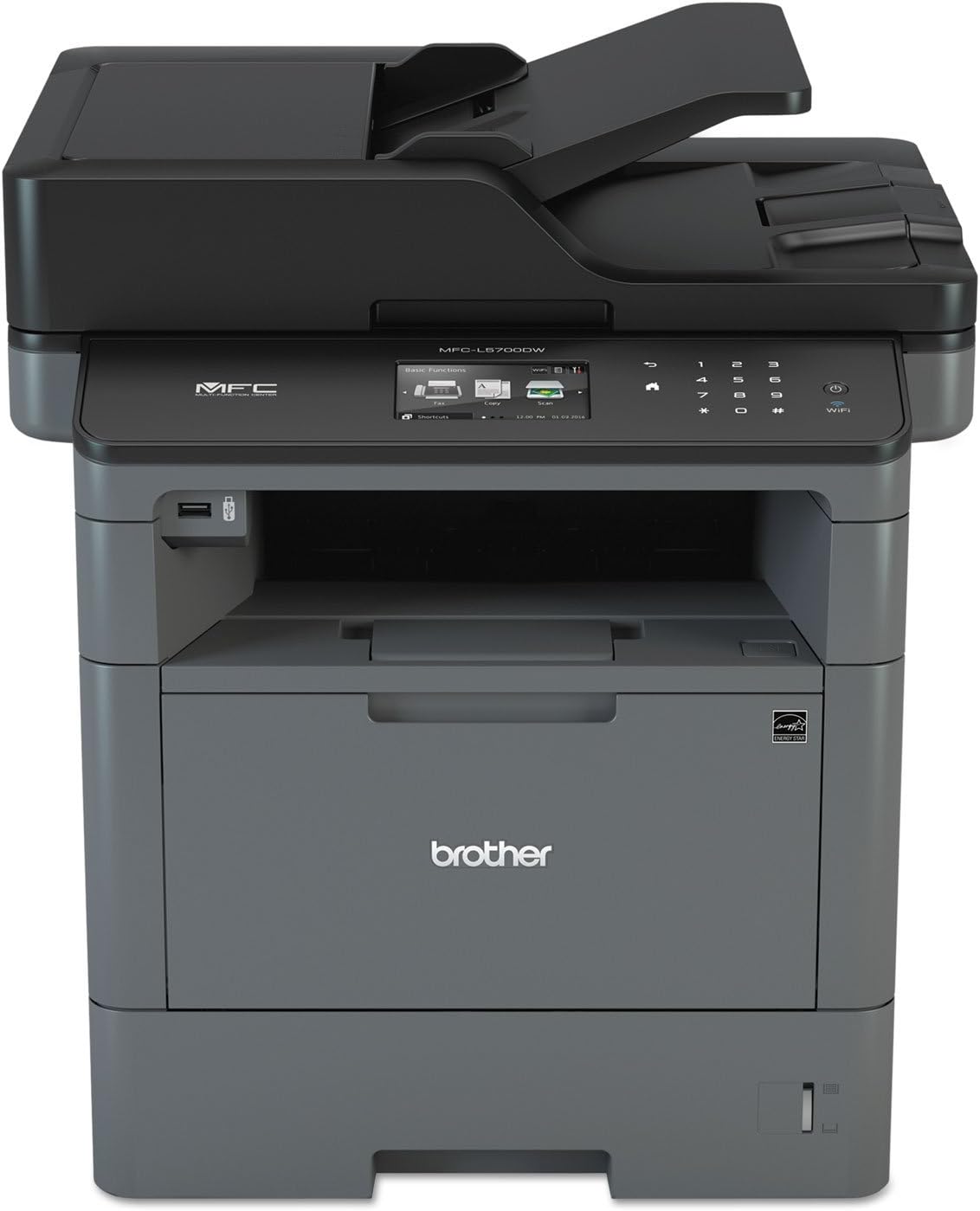 Brother Monochrome Laser Multifunction All-in-One Printer, MFC-L5700DW, Flexible Network Connectivity