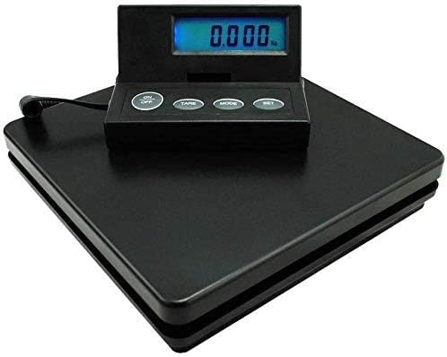 Electronic Scales Mini Parcel Scales,with External Display and Great Load Capacity,Increments Heavy Duty Industrial Postal Postage Packet Shipping Platform (Black 50kg/2g)