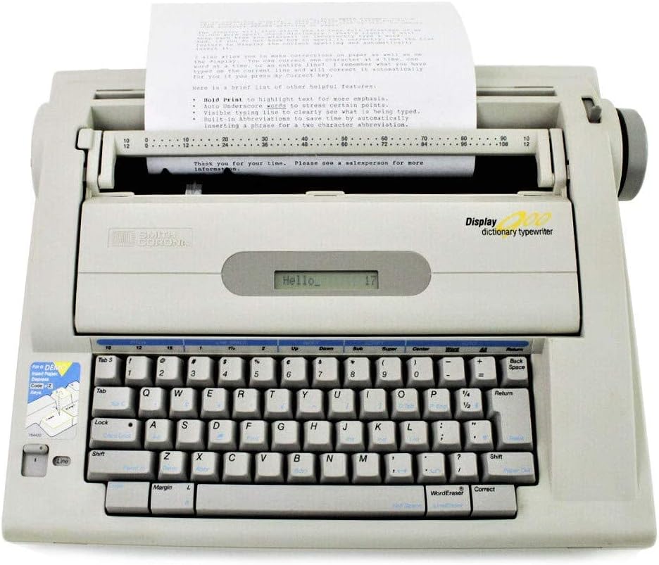 Smith Corona Dictionary Display Electronic Typewriter (Renewed)