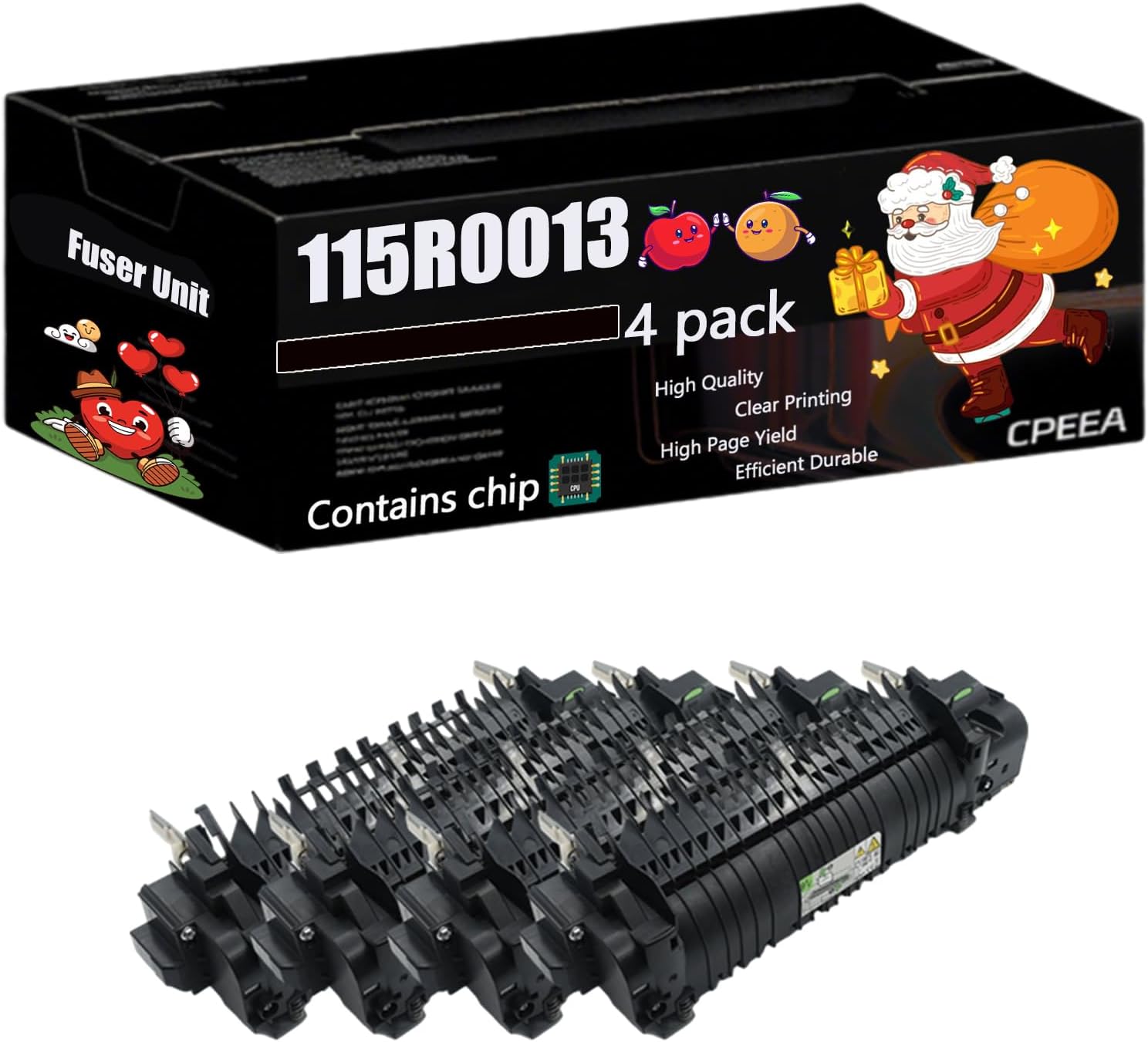 Compatible for Xerox 115R00139 Fuser Unit Work for Xerox VersaLink B600 B605 B610 B615 Fuser Printers, with Chip, High Yield 250000 Pages, Clear Printing (4 Pack Black)