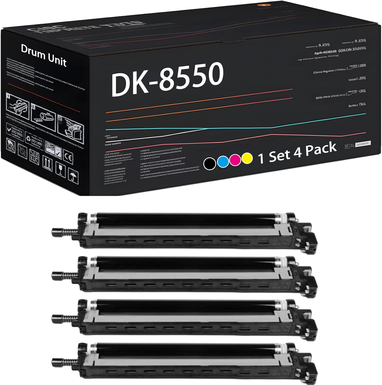UVUMB DK-8550 Drum Unit Compatible for Copystar CS3552ci CS3553ci CS4002i CS4003i CS4052ci CS4053ci CS5002i Printers, with Chip, High Yield 150000 Pages, High-Definition Printing (Multicolor)