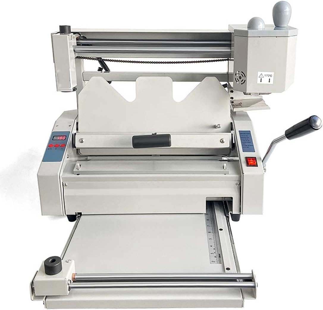 JKSVTF 500W 0.1mm-50mm Wireless A4 Paper Book Binding Machine, Hot Melt Glue Book Binder, Milling Spine Rougher Binding Machine, for Paper Books Albums Notebook