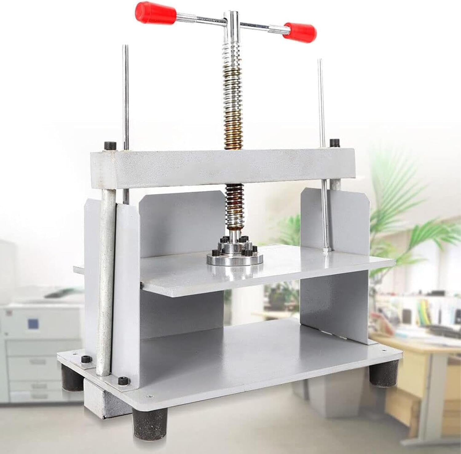 Kindevieft A3 A4 A5 Steel Notes Invoice Flattening Machine Manual Paper Press Machine Notes Invoice Bookbinder Press Screw Bookbinding Financial Receipt Flattening Papermaking Machine,A5