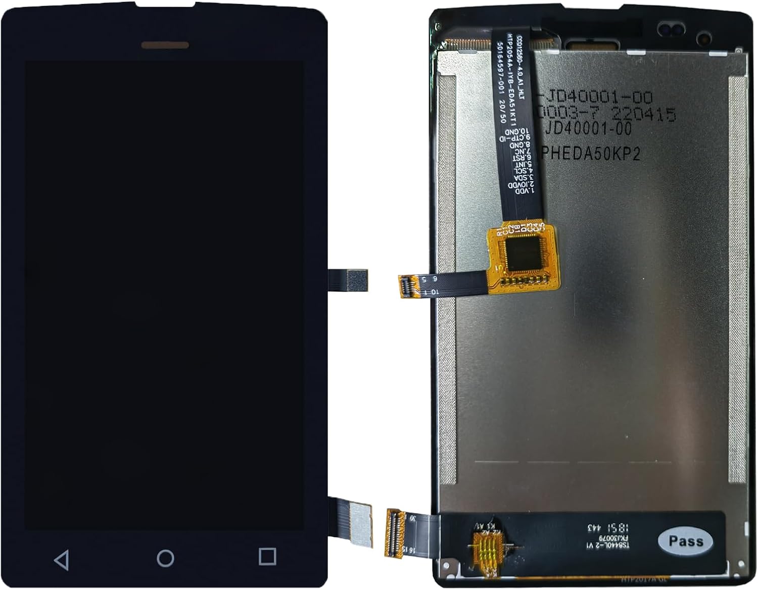 EDA51K LCD with Touch Digitizer for ScanPal EDA51K Barcode Scanner Handheld PDA, 4-inch Touch Display Screen Replacement